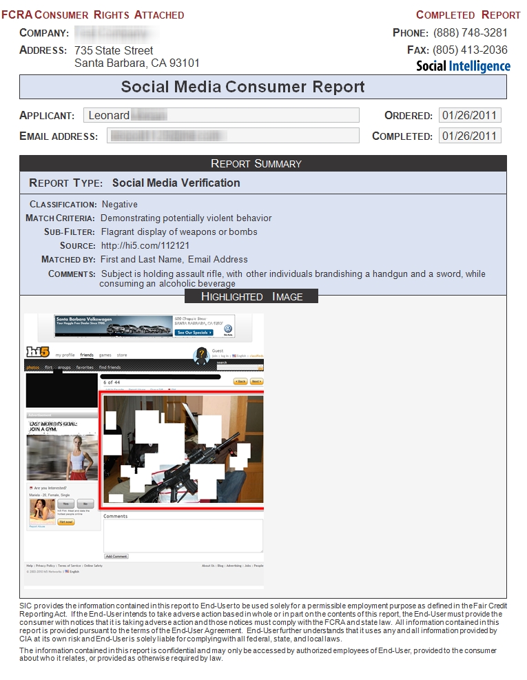 Social Intelligence Report